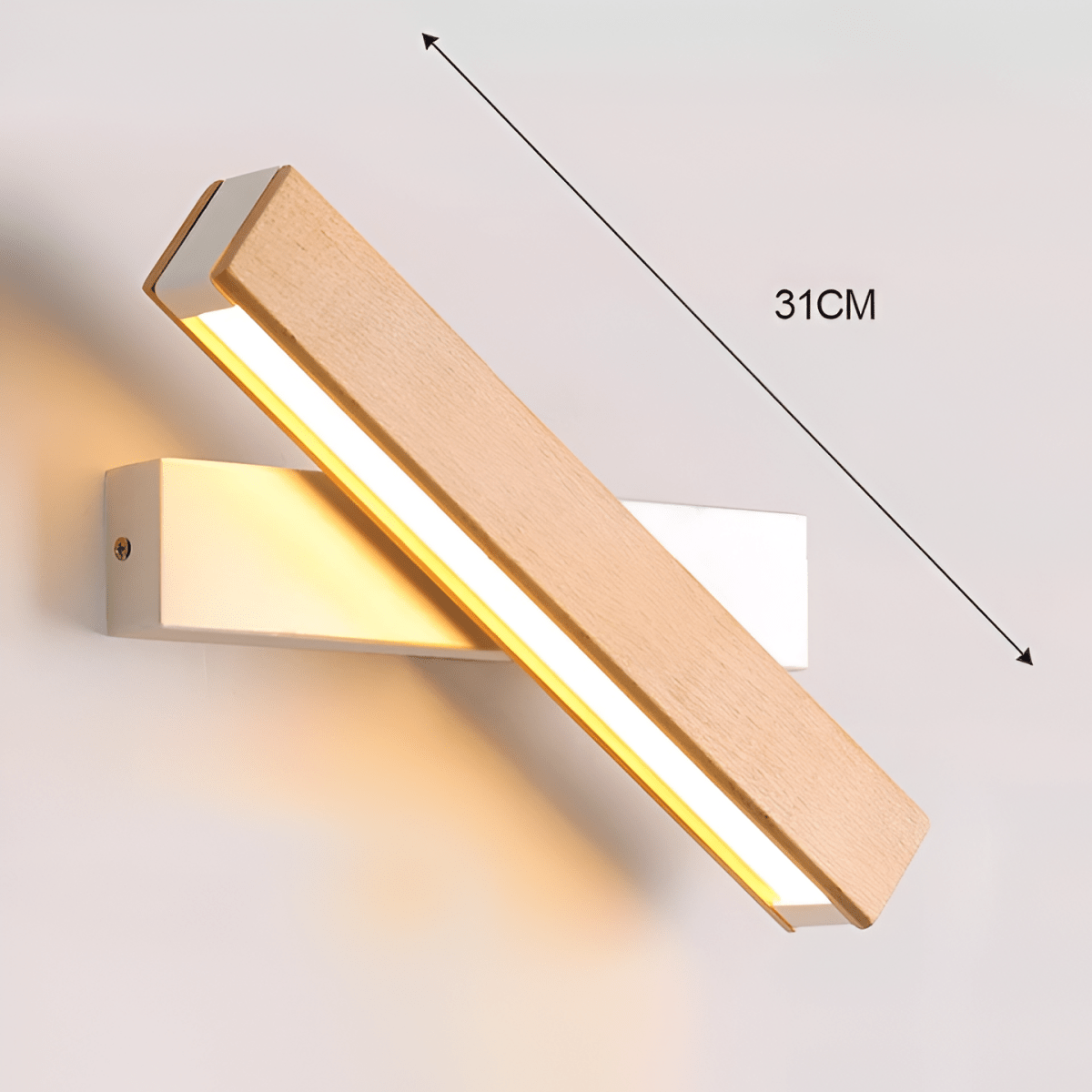360° Swiveling Wooden Wall Light