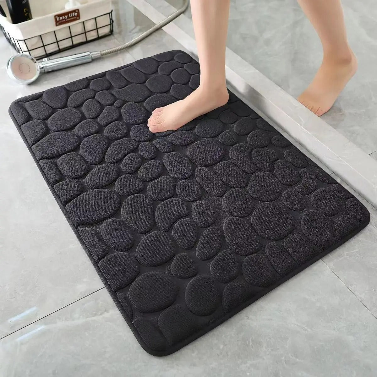3D Non-Slip Bathroom Mat with Quick-Dry Absorbent Design