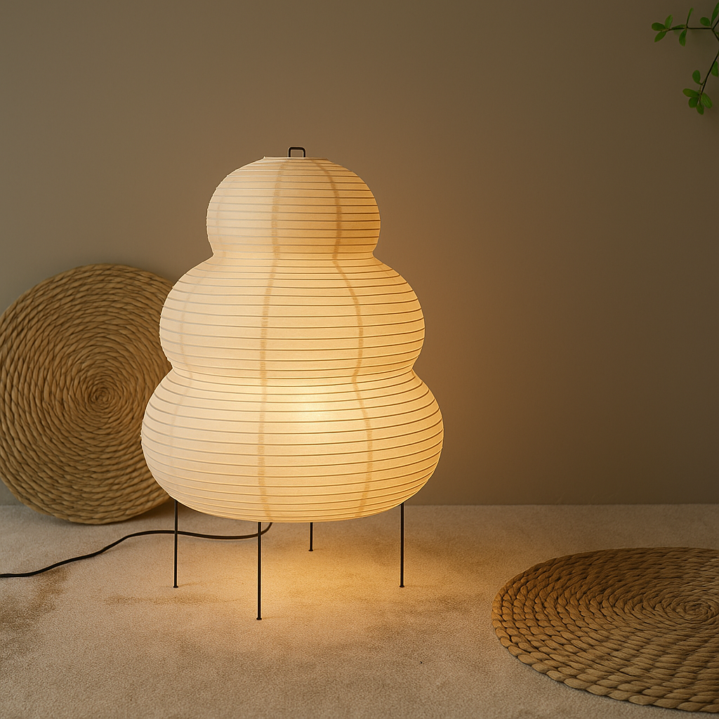 Akari Japandi Style Paper Floor Lamp