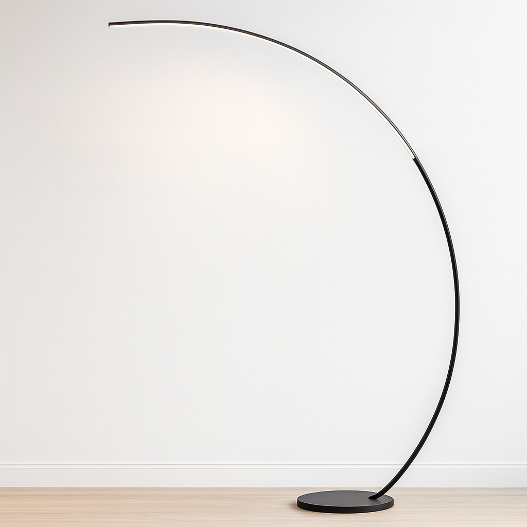 Arc Dimmable Black Floor Lamp | Nordic LED Stand Light