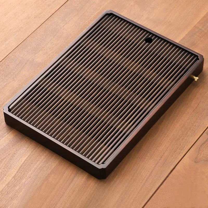 Bamboo Tea Tray Water Drain - Japanese Style