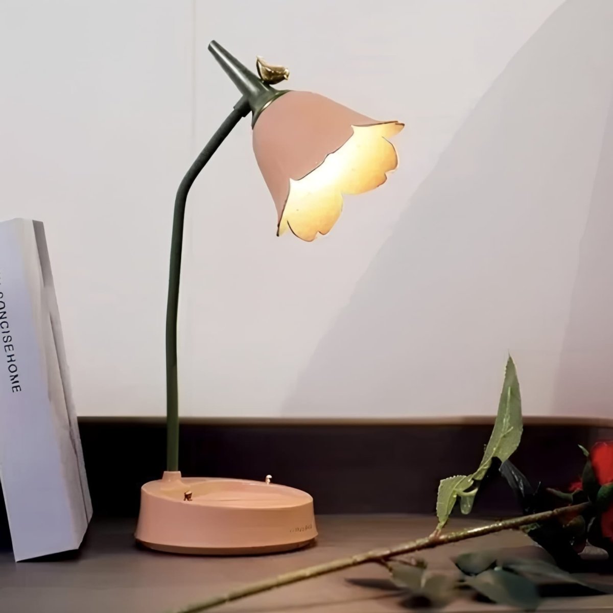 Bird and Flower LED Table Lamp