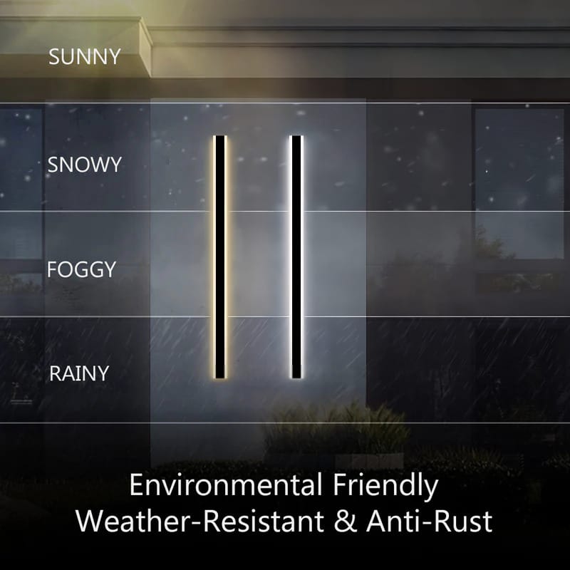 Black LED Strip Outdoor Light