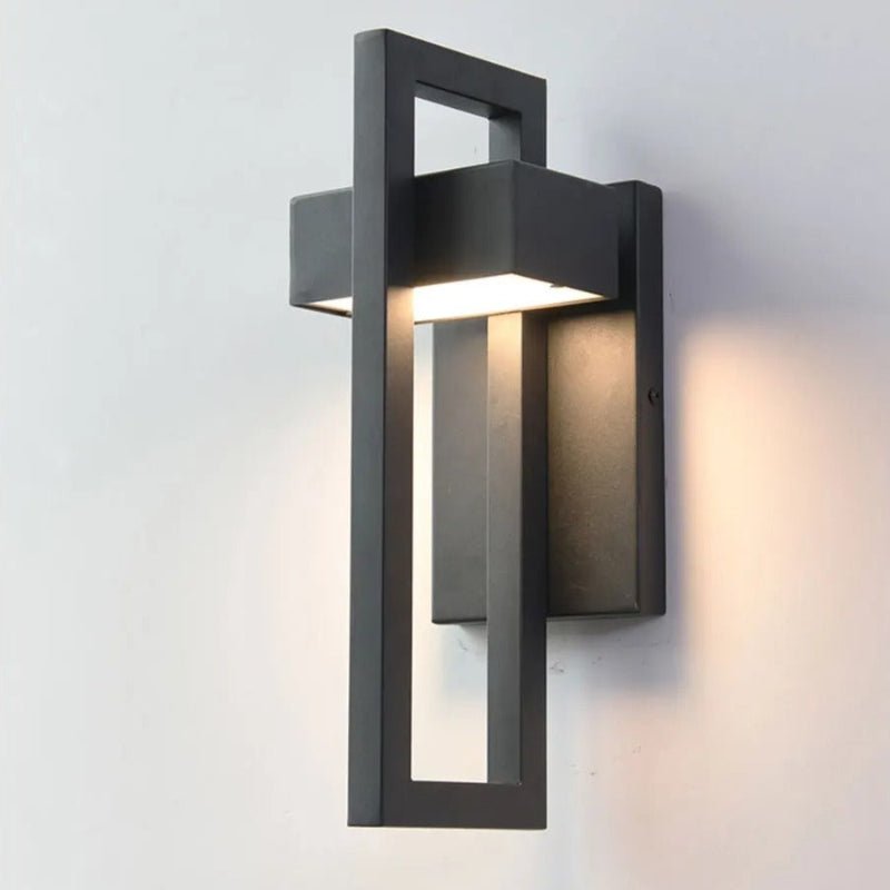 Black Up Down Outdoor Wall Light