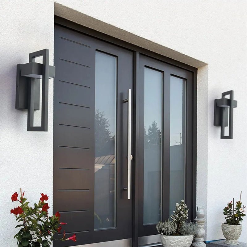 Black Up Down Outdoor Wall Light