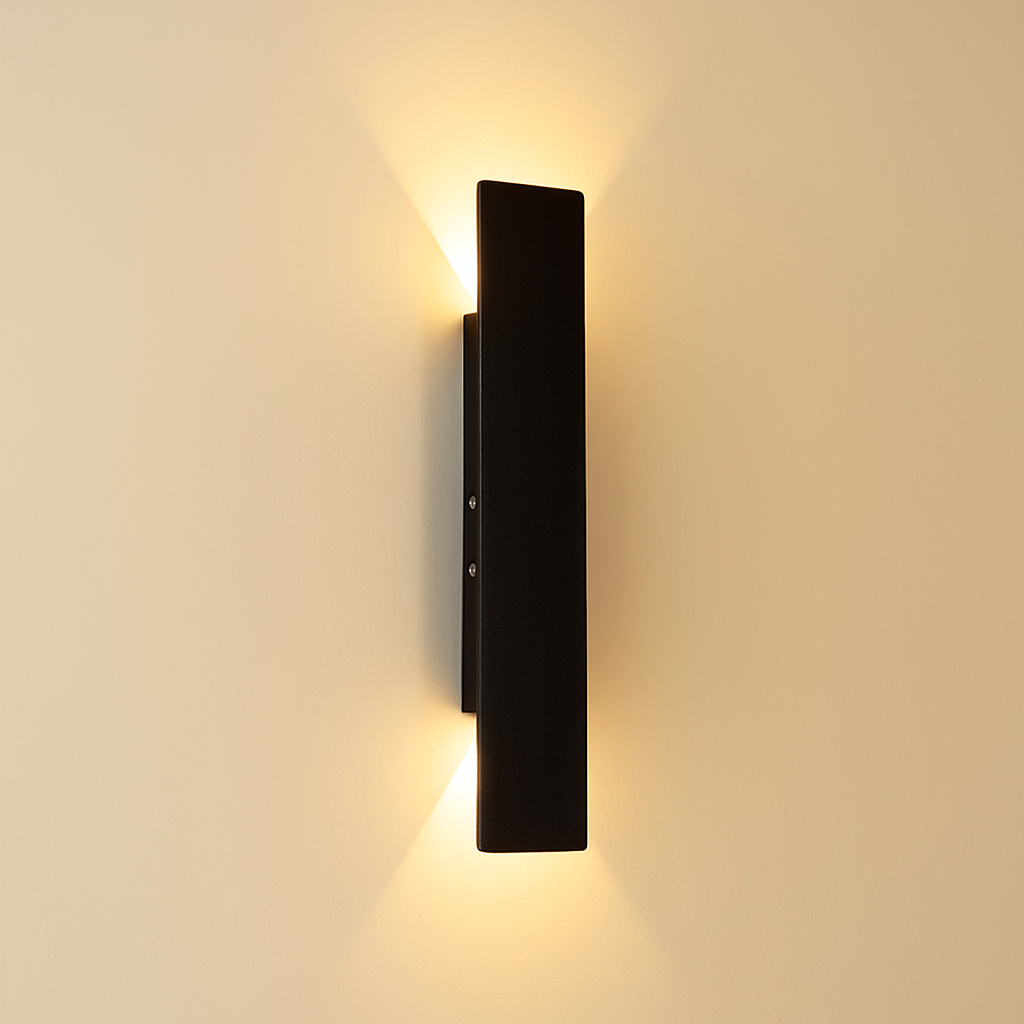 Black Long Outdoor Wall Light