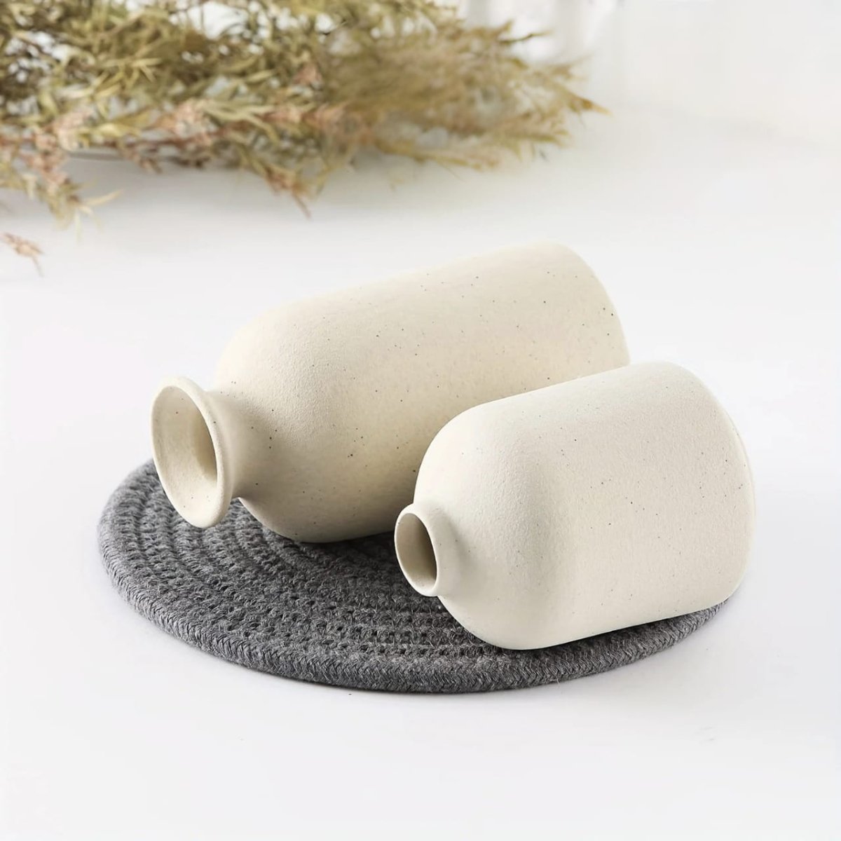 Boho Ceramic Flower Vase Set Handmade