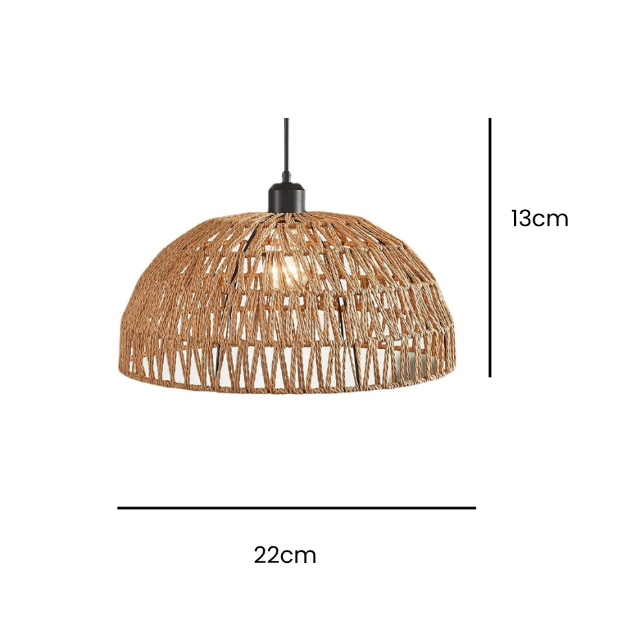 Boho Hand Knitted Japanese Rope Pendant Light