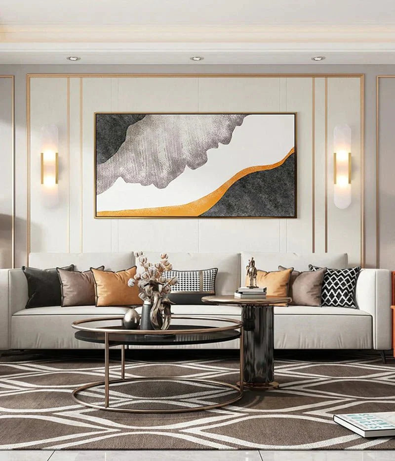 Chan Black and Gold LED Wall Lamp