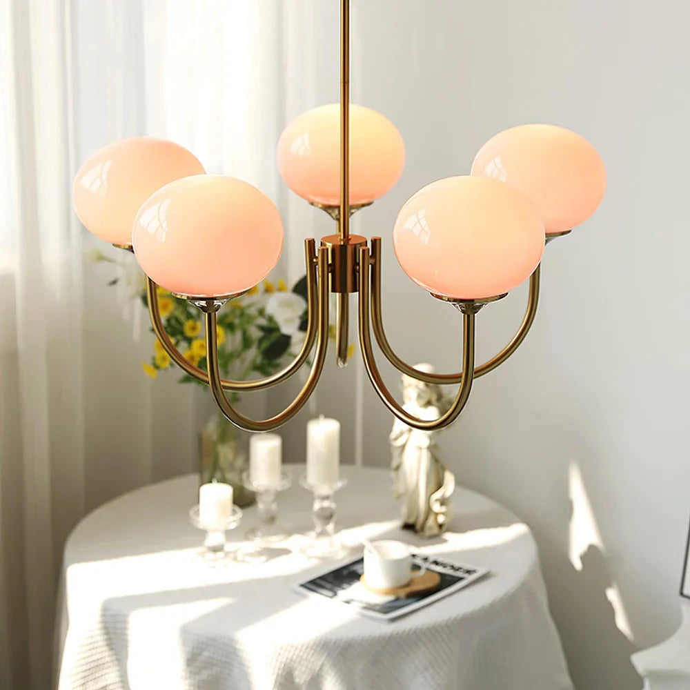 Marshmallow Frosted Glass Chandelier