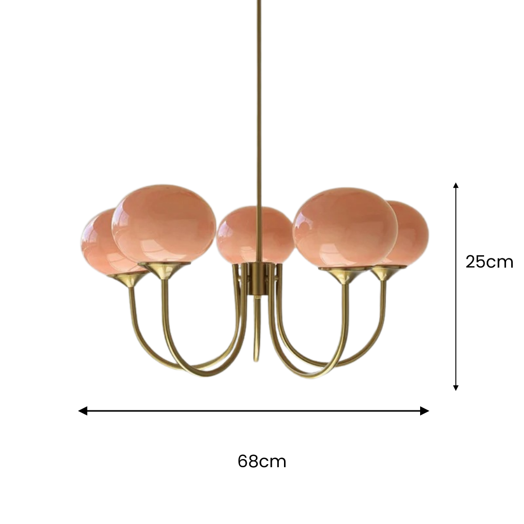 Marshmallow Frosted Glass Chandelier