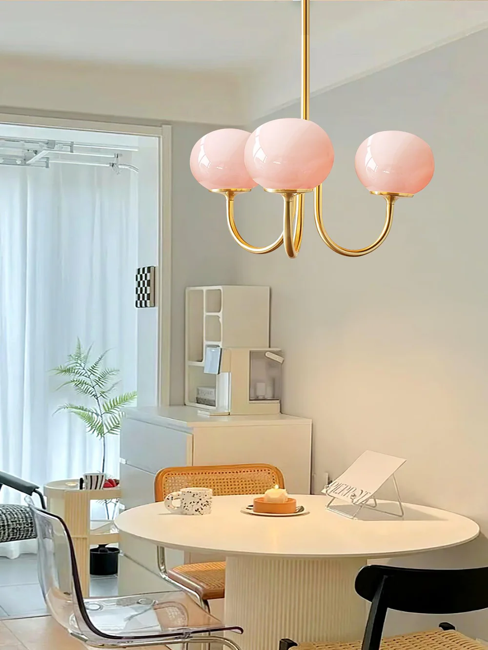 Marshmallow Frosted Glass Chandelier