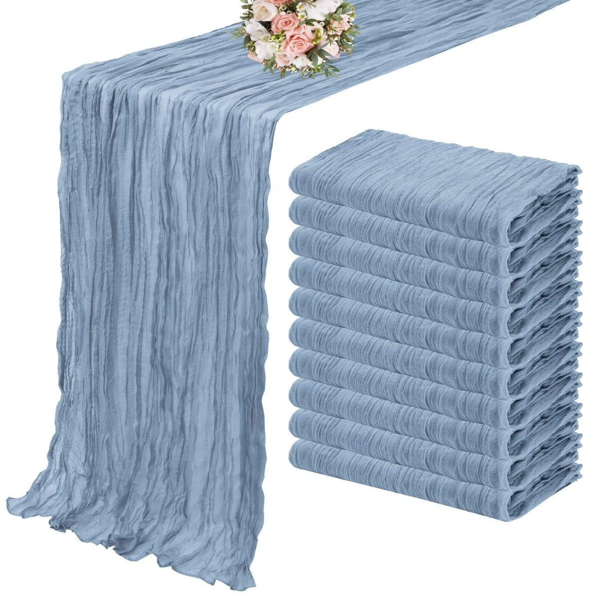 Cheesecloth Table Runner 10 Piece Set