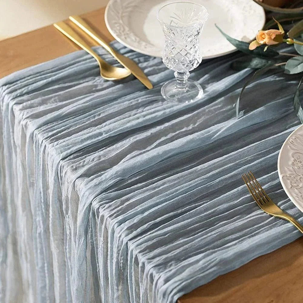 Cheesecloth Table Runner 10 Piece Set