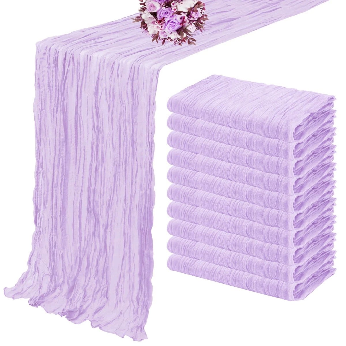Cheesecloth Table Runner 10 Piece Set