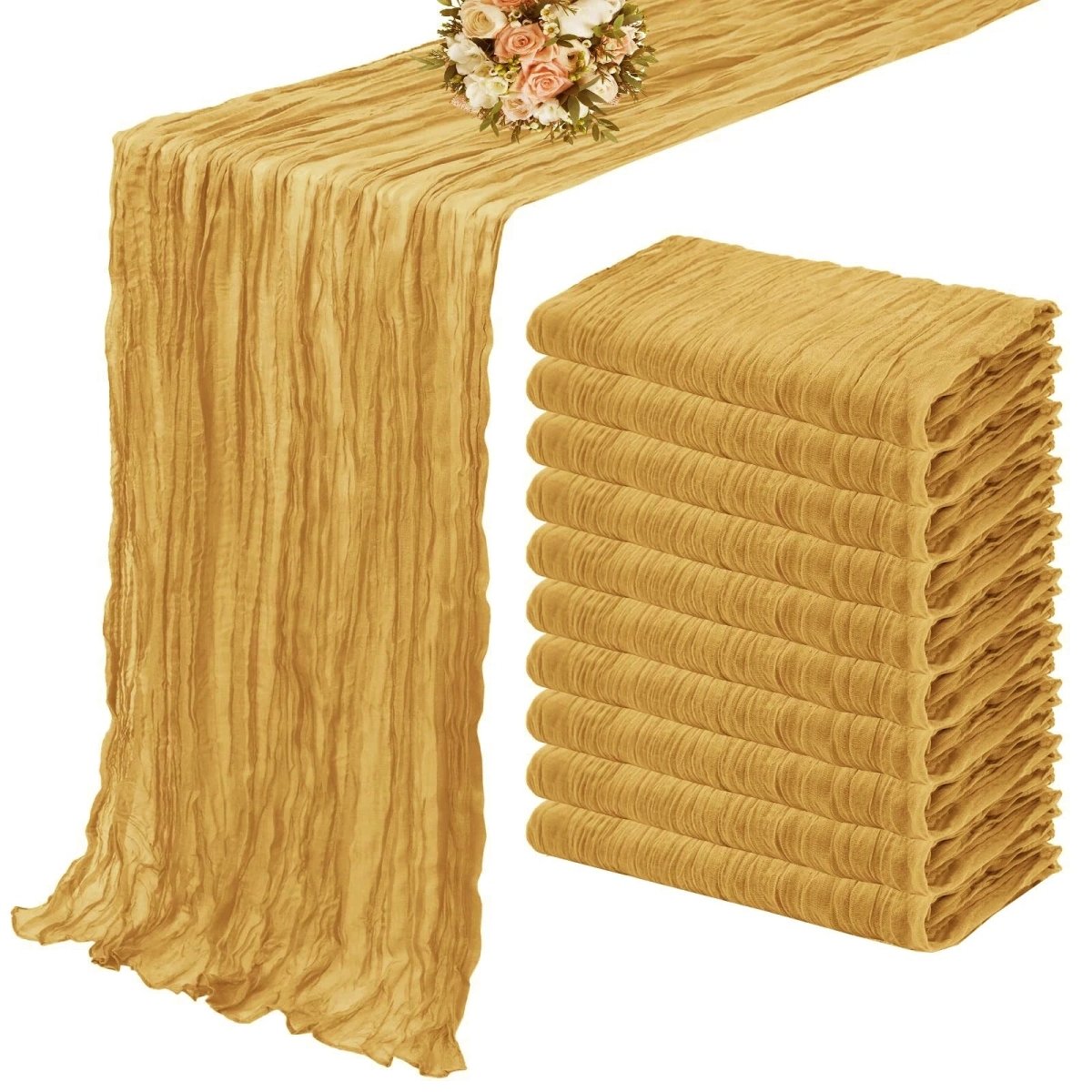 Cheesecloth Table Runner 10 Piece Set