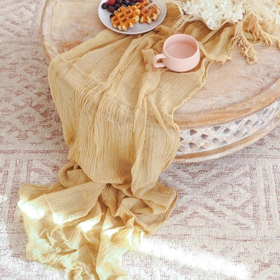 Cheesecloth Table Runner 10 Piece Set