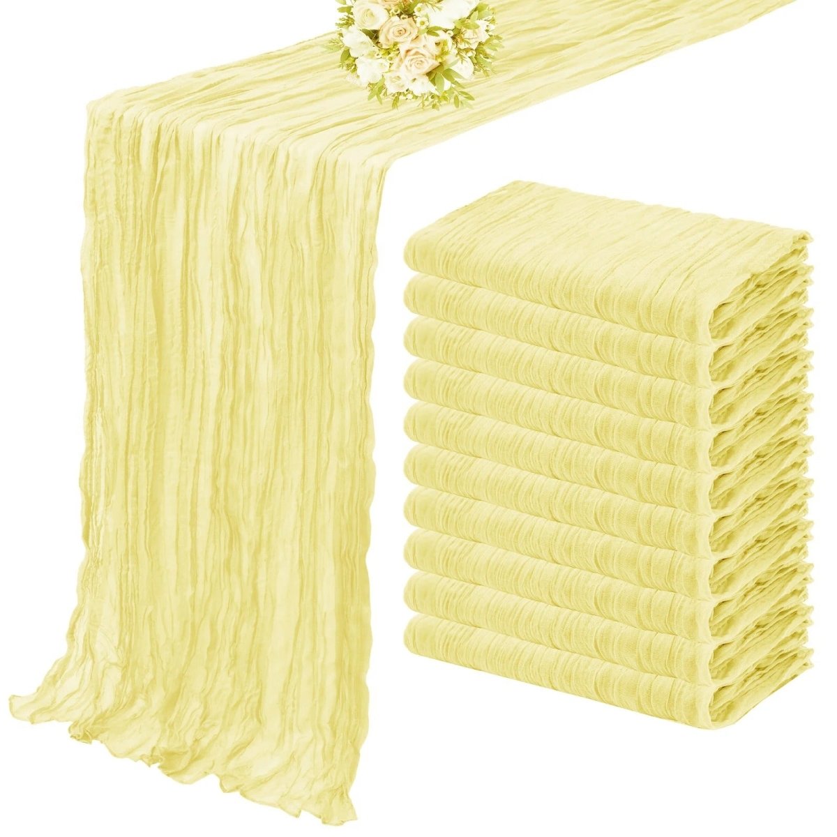 Cheesecloth Table Runner 10 Piece Set