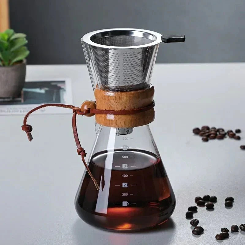 Chemex Coffee Pot with Hario V60 Dripper Set