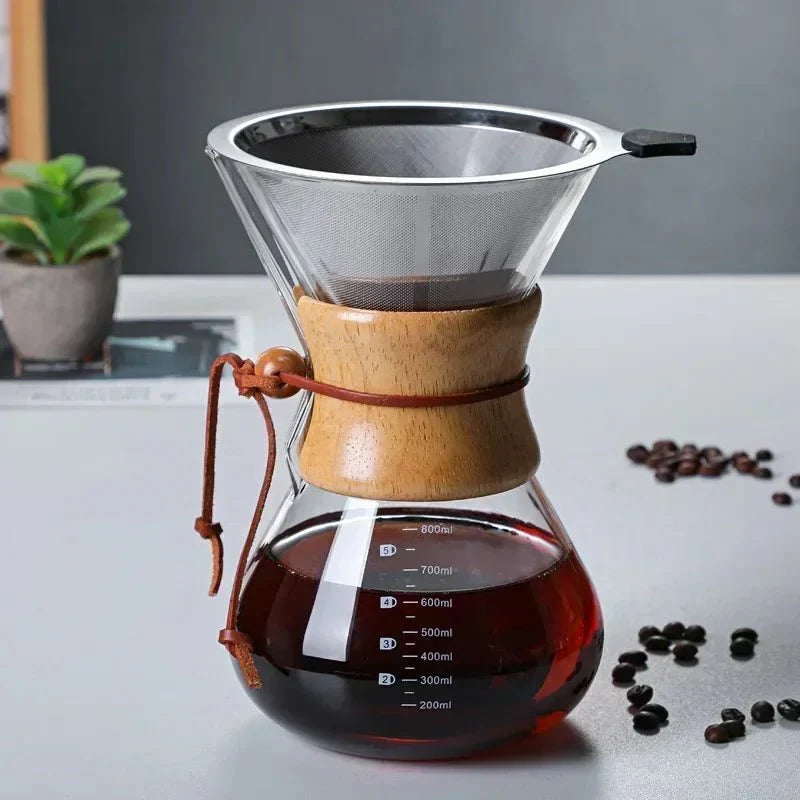 Chemex Coffee Pot with Hario V60 Dripper Set