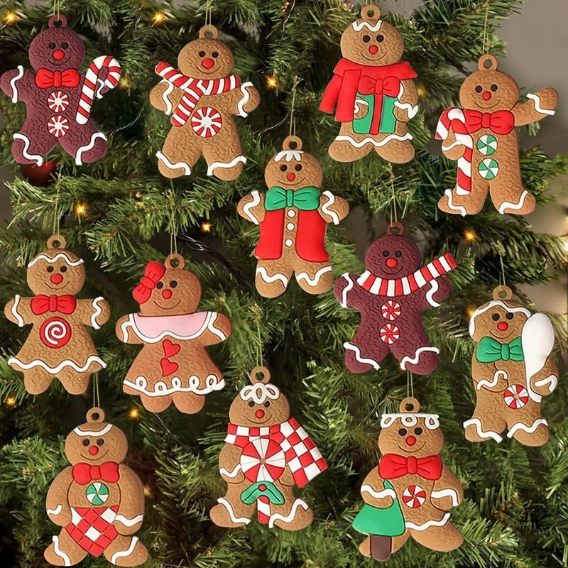 Christmas Cookie Ornaments for Tree Decoration - 12 Pieces