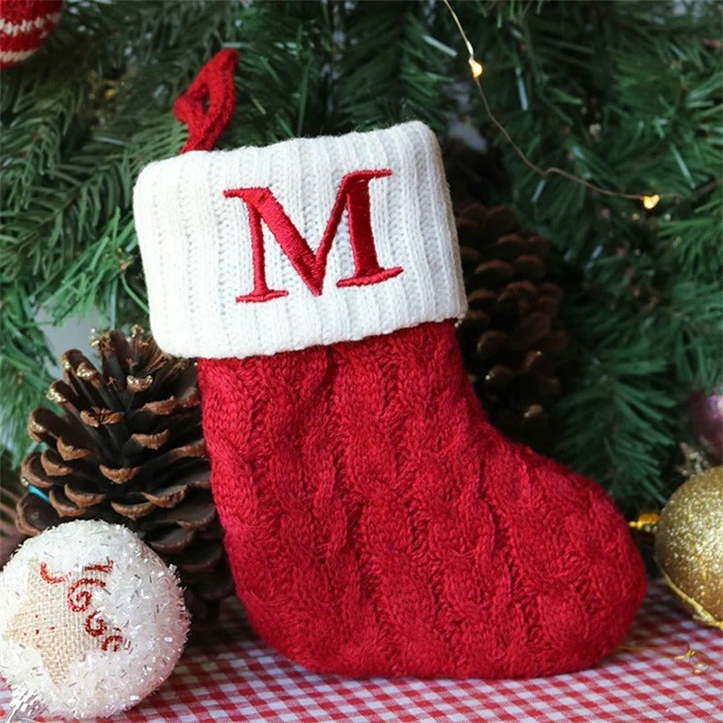 Christmas Stockings with Alphabet Letters - Choose Your Initial