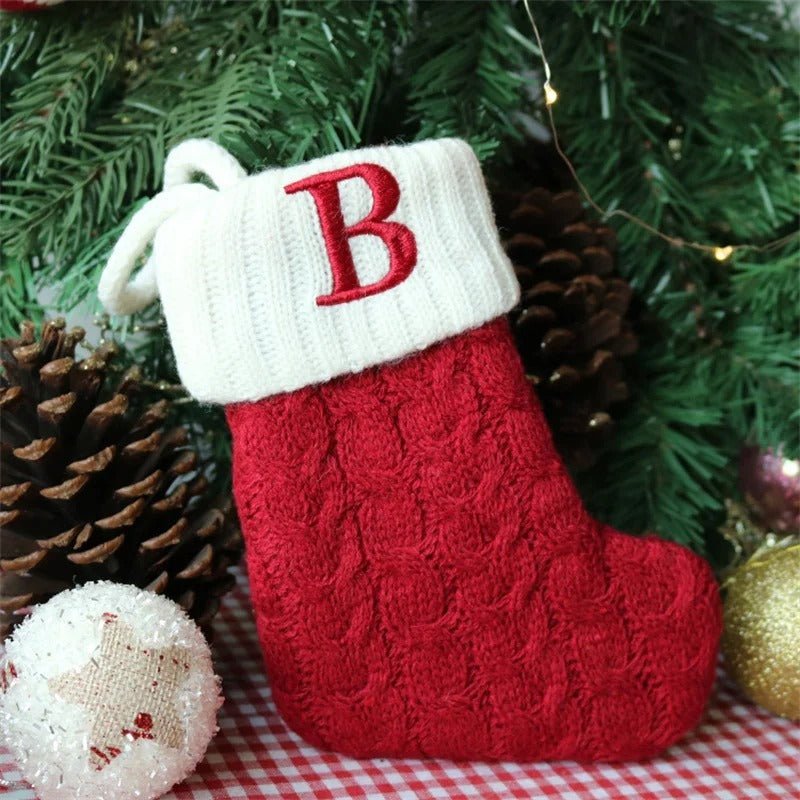 Christmas Stockings with Alphabet Letters - Choose Your Initial