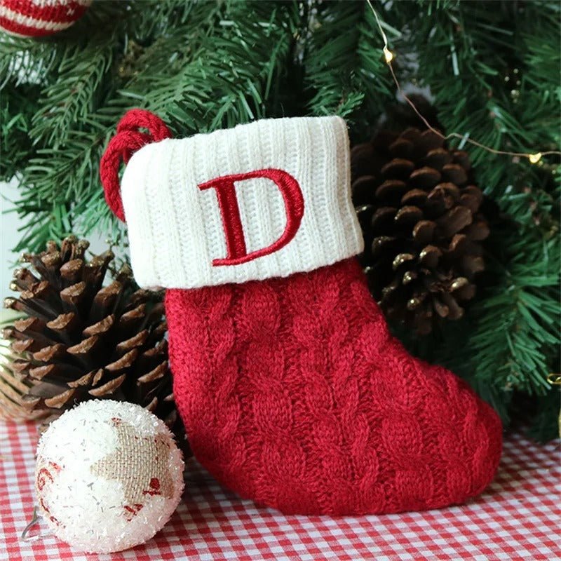 Christmas Stockings with Alphabet Letters - Choose Your Initial