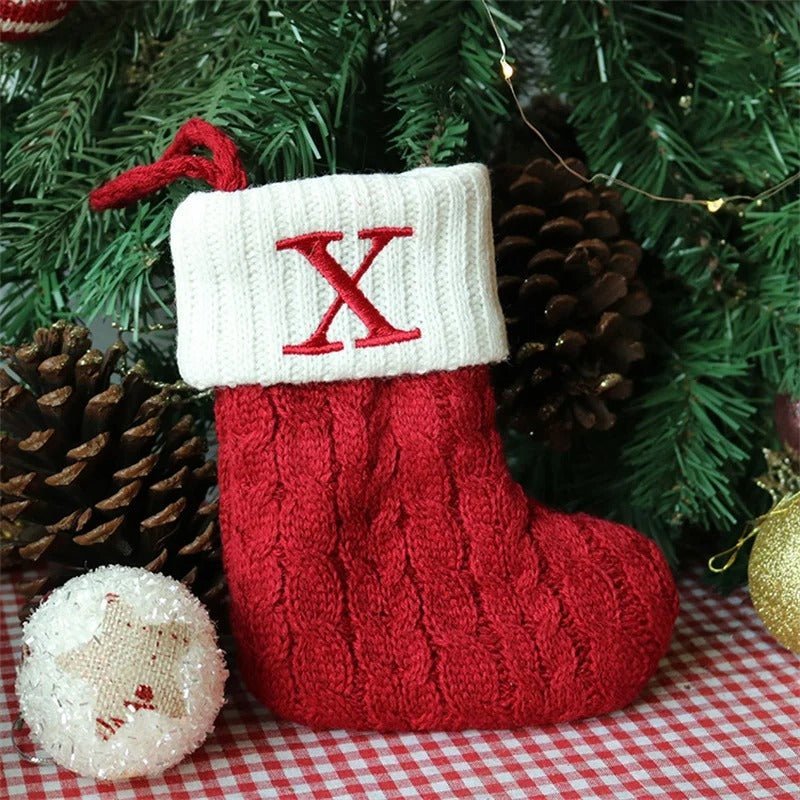 Christmas Stockings with Alphabet Letters - Choose Your Initial