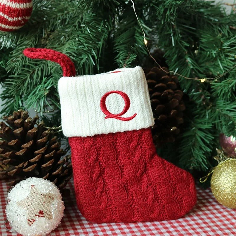 Christmas Stockings with Alphabet Letters - Choose Your Initial