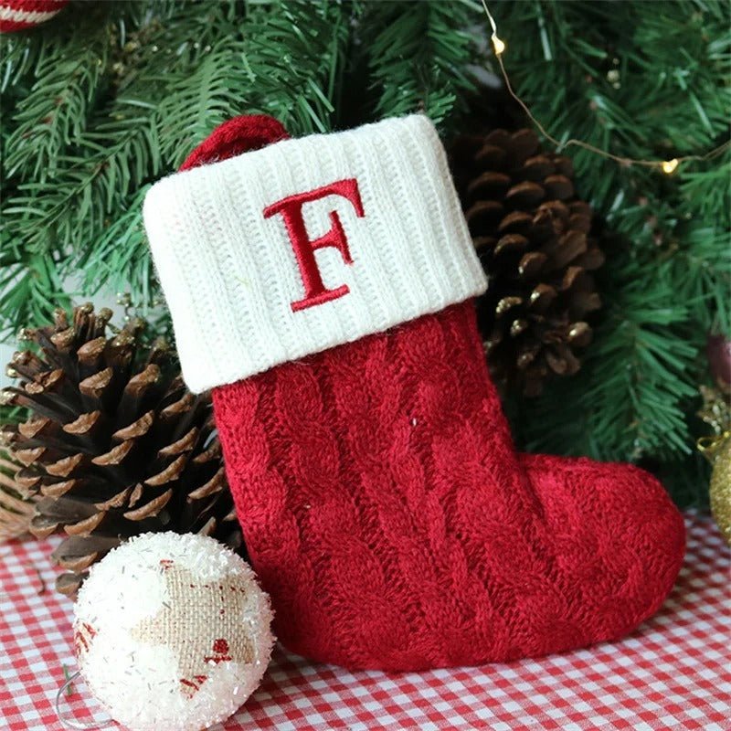 Christmas Stockings with Alphabet Letters - Choose Your Initial