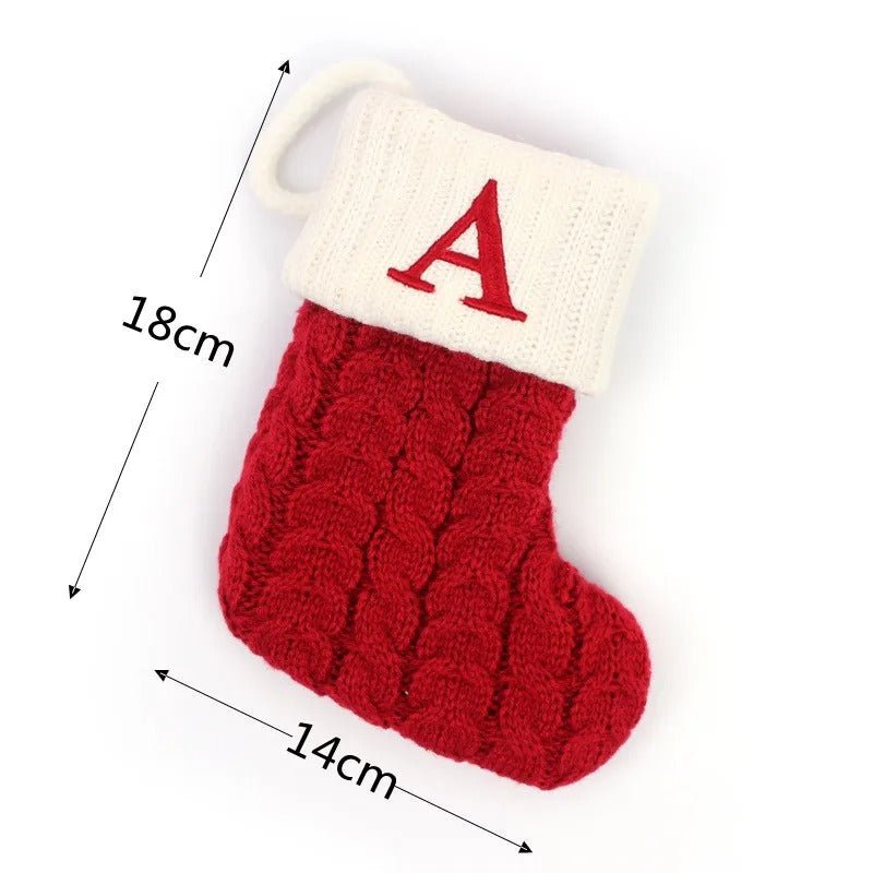 Christmas Stockings with Alphabet Letters - Choose Your Initial