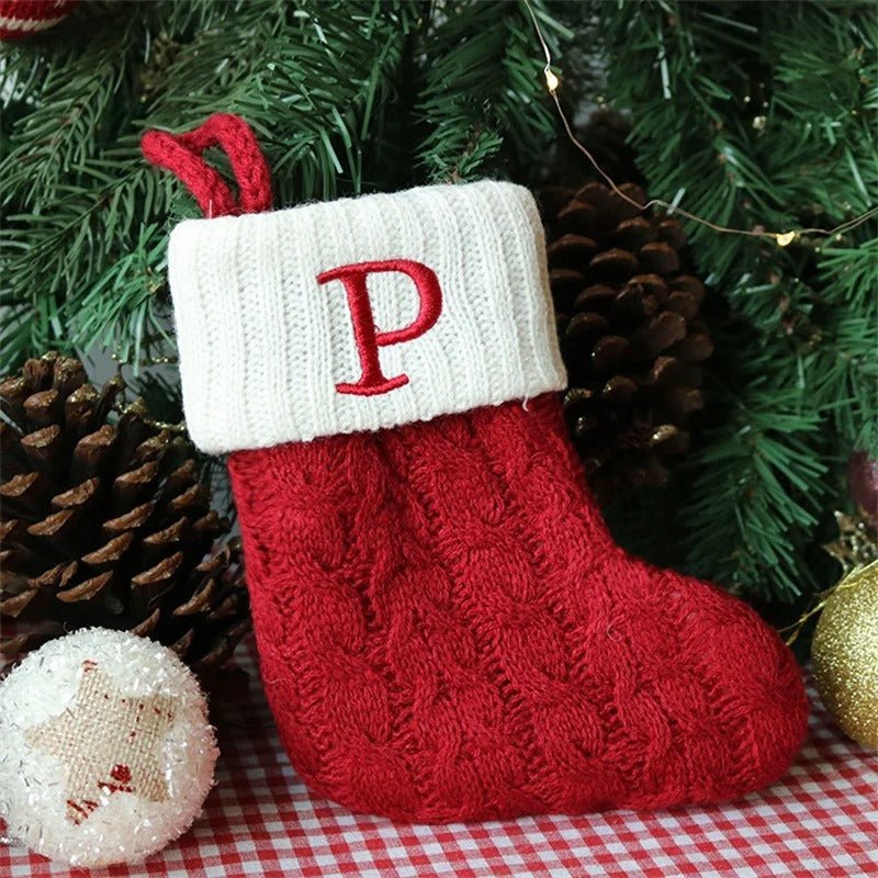 Christmas Stockings with Alphabet Letters - Choose Your Initial