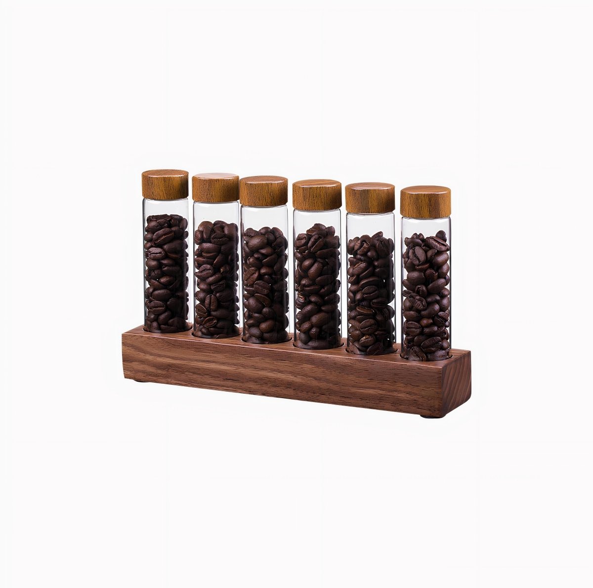 Coffee Beans Storage Container Tube Glass Display Rack