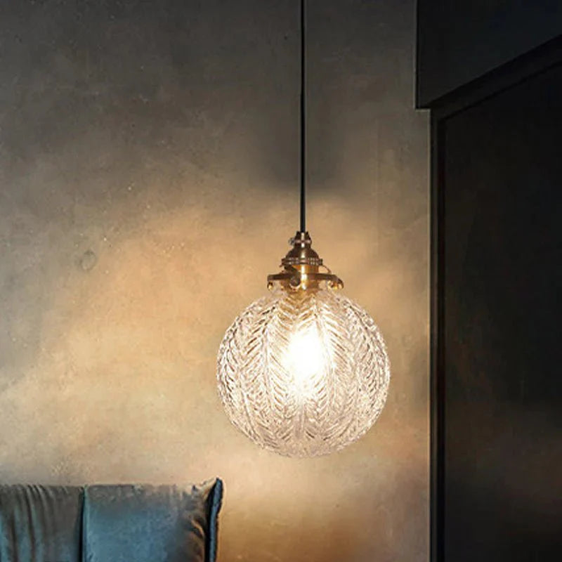 Colonial-Inspired Glass Pendant Lamp