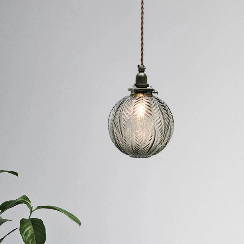 Colonial-Inspired Glass Pendant Lamp
