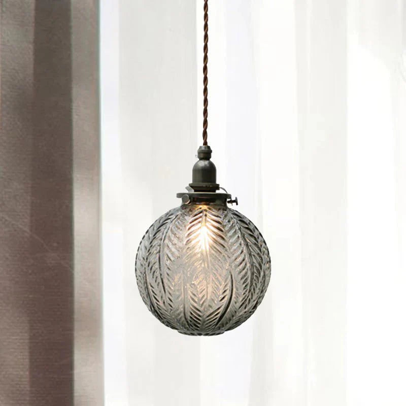 Colonial-Inspired Glass Pendant Lamp