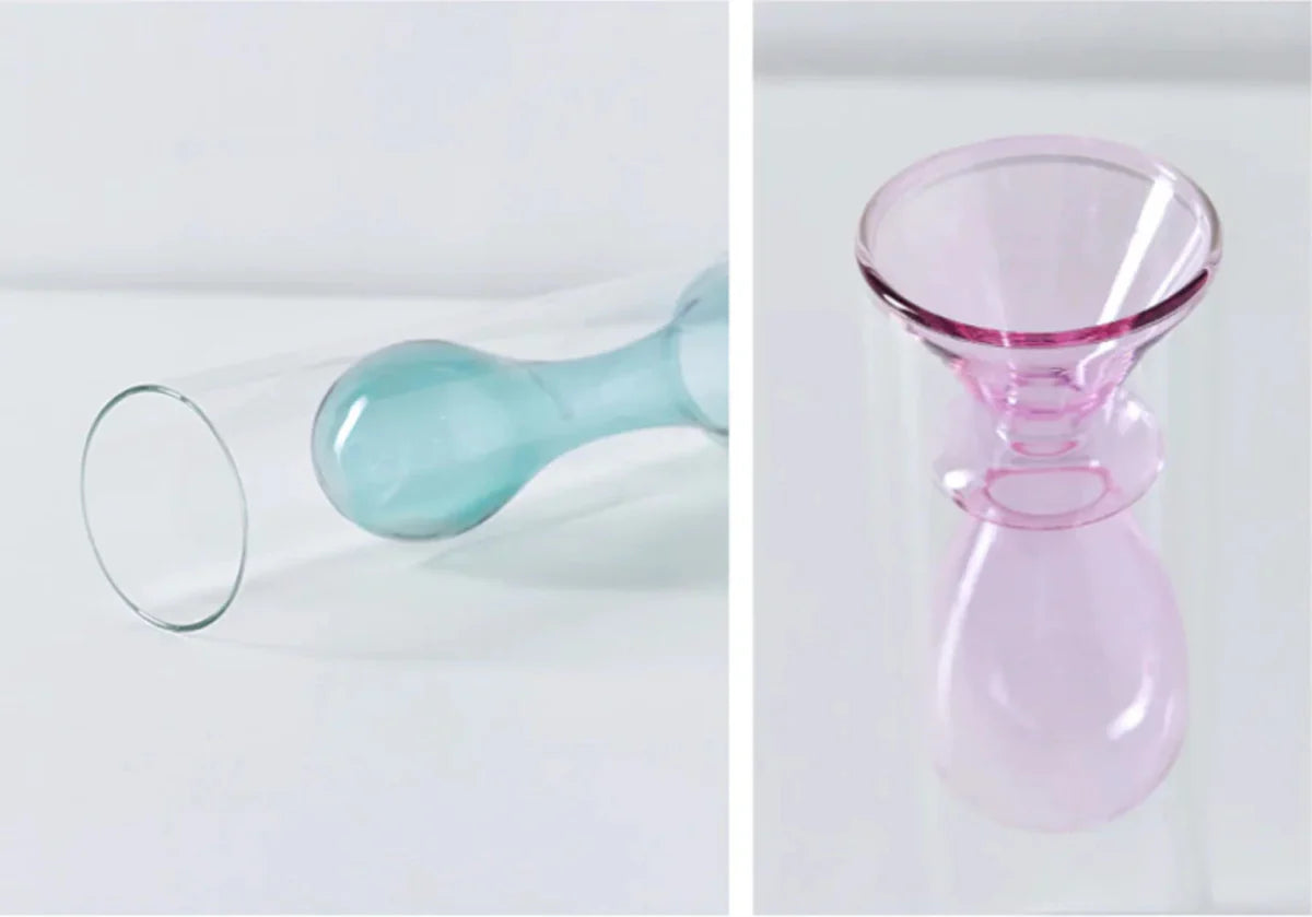 Color Inlay Double Glass Vase