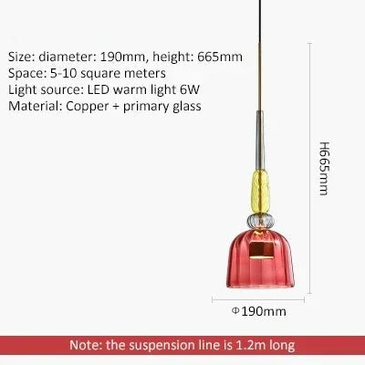 Colorful Glass Pendant Light