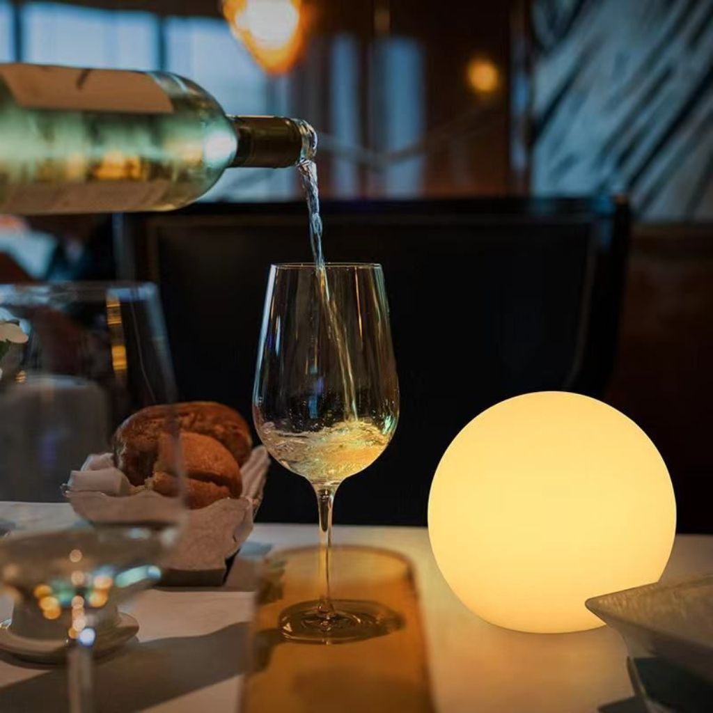 Cordless LED Moon Table Lamp