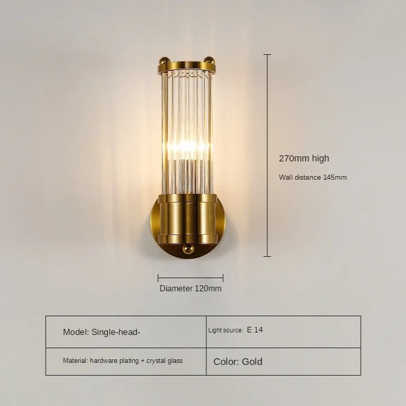 Cylindrical Glass Wall Sconce