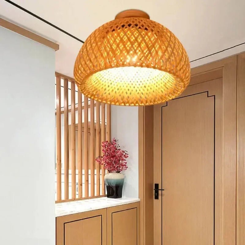Bamboo Dome Ceiling Light