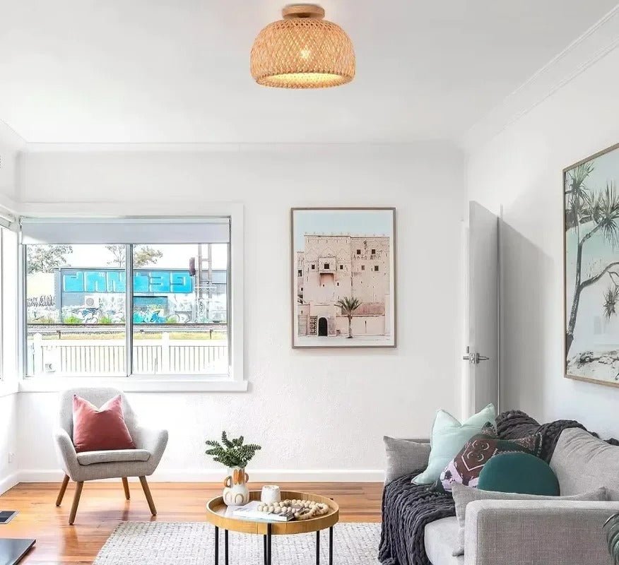 Bamboo Dome Ceiling Light