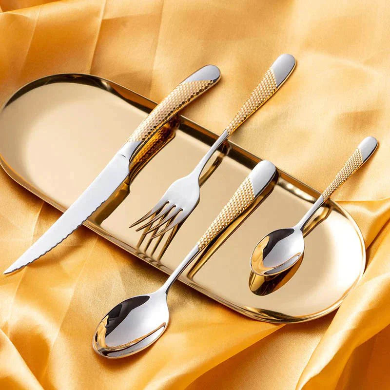 Drillan Cutlery Set with Luxury Textured Design