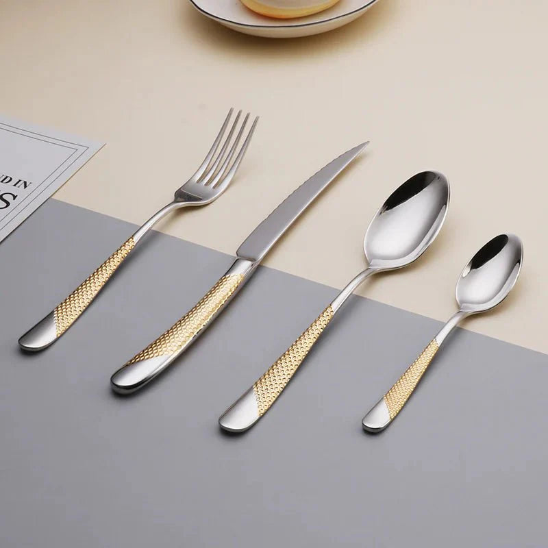 Drillan Cutlery Set with Luxury Textured Design