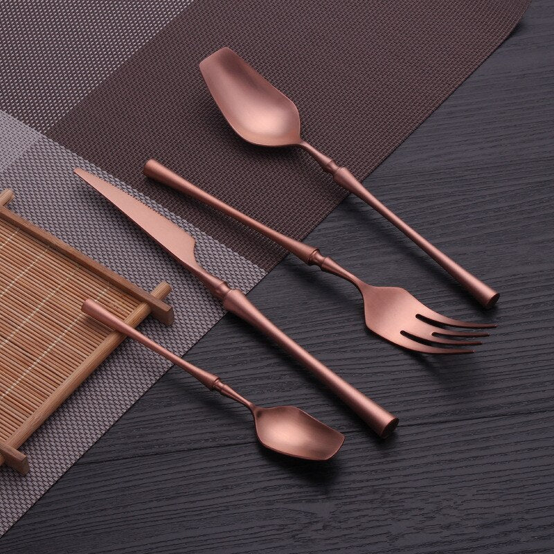 Egyptian-Inspired Cutlery Set 24pc