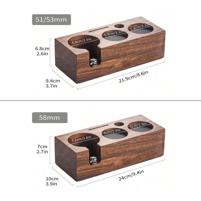 Espresso Tamping Station - Wooden Portafilter Holder