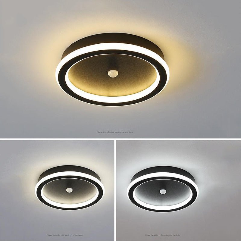 Flush Mount Round LED Ceiling Fixture with Motion Sensor
