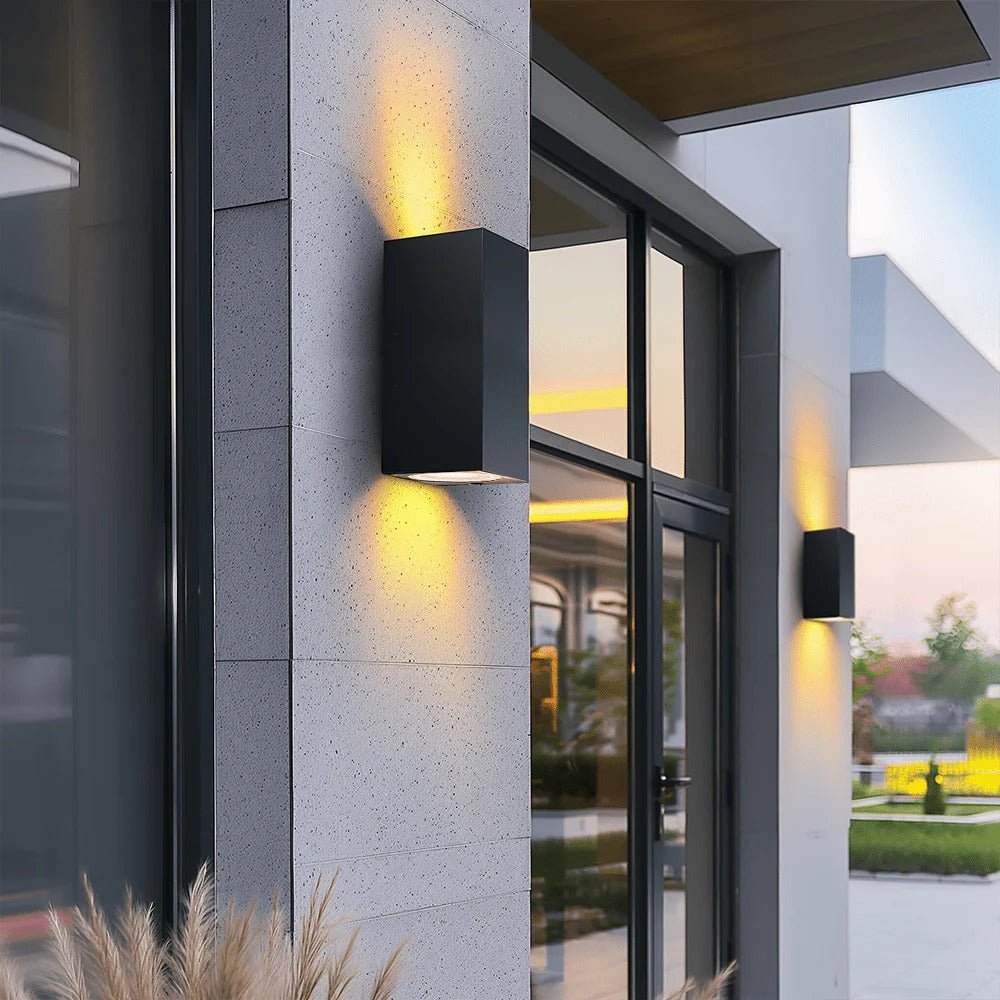 Geometric Black Up Down Wall Light