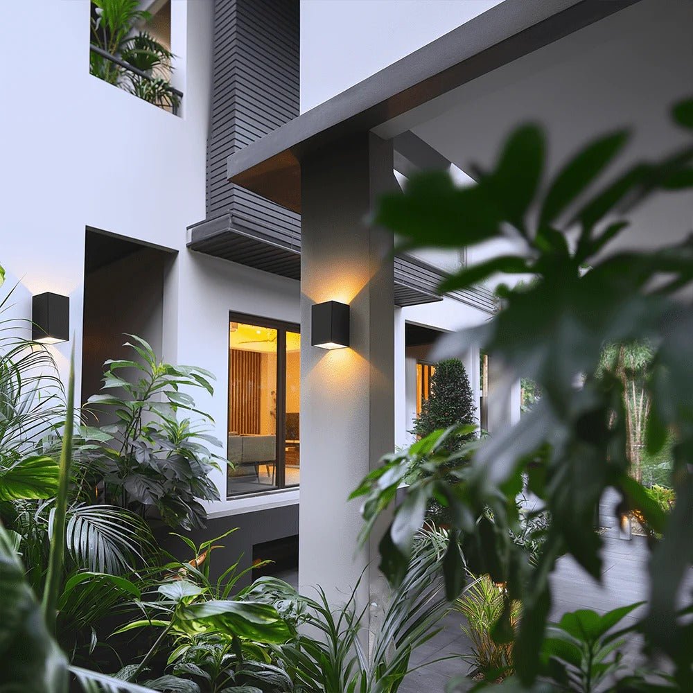 Geometric Black Up Down Wall Light